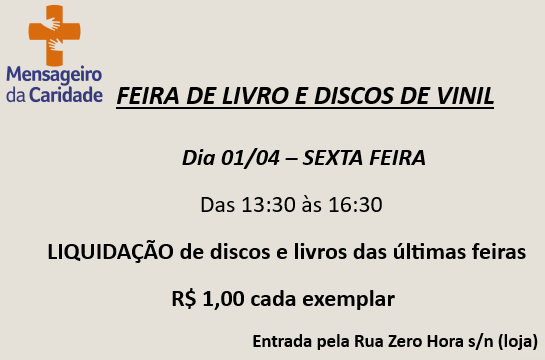 Sexta tem feira de livro e disco de vinil